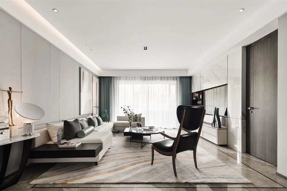 北海室内装修美的君兰江山176平米四居-现代轻奢风格室内设计家装案例